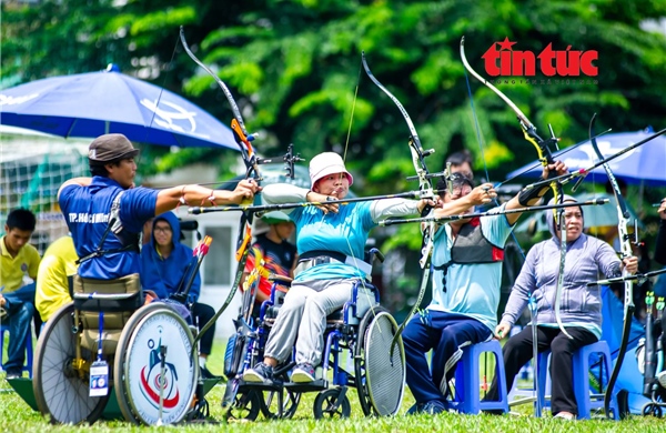 Sôi nổi bộ môn bắn cung tại giải Thể thao người khuyết tật toàn quốc 2025