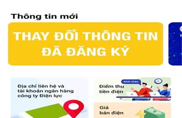 Thay đổi thông tin trực tiếp trên App và Web EVNHCMC