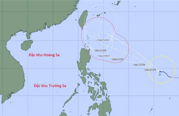 Bão MEKHALA tiếp tục mạnh lên, di chuyển về phía Đông Nam của Nhật Bản