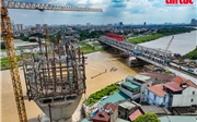 Ảnh 360 độ: Nhà thầu cầu Đuống mới 'nằm im' chờ mặt bằng