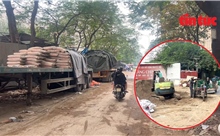 Loạt bãi vật liệu xây dựng ở phường Cầu Giấy gây bụi bặm, mất an toàn giao thông