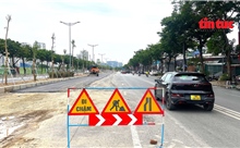 Khẩn trương hoàn trả mặt đường, trồng lại cây xanh trên đường Võ Chí Công