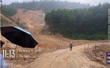 Xem video các vị trí sạt lở trên Quốc lộ 40B sau bão số 13 