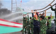 Khống chế kịp thời vụ cháy tàu cung ứng hàng hóa cho ngư dân tại Cần Giờ