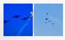 Video ghi lại khoảnh khắc hai máy bay va chạm phía trên căn cứ không quân Bồ Đào Nha