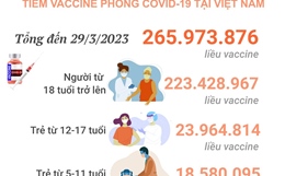 Tình hình tiêm vaccine phòng COVID-19 tại Việt Nam tính đến hết ngày 29/3/2023
