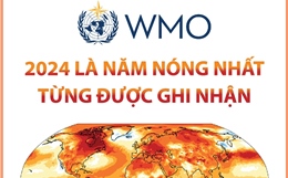 WMO: 2024 là năm nóng nhất từng được ghi nhận