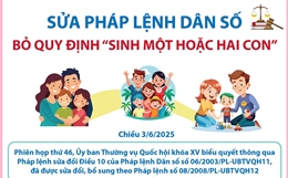 Sửa Pháp lệnh Dân số: Vợ chồng tự quyết định số con và thời gian sinh con