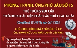 Triển khai các biện pháp cần thiết cao nhất để phòng, tránh, ứng phó bão số 15