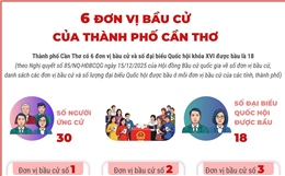 6 đơn vị bầu cử của thành phố Cần Thơ