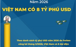 Năm 2026, Việt Nam có 8 tỷ phú USD