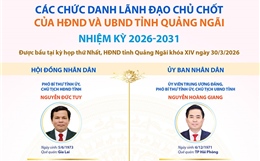 Các chức danh lãnh đạo chủ chốt của HĐND và UBND tỉnh Quảng Ngãi nhiệm kỳ 2026-2031