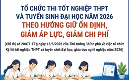 Tổ chức thi tốt nghiệp THPT và tuyển sinh ĐH theo hướng giữ ổn định, giảm áp lực, giảm chi phí