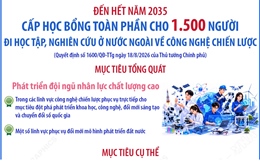 Đến hết năm 2035: Cấp học bổng toàn phần cho 1.500 người đi học tập, nghiên cứu ở nước ngoài về công nghệ chiến lược