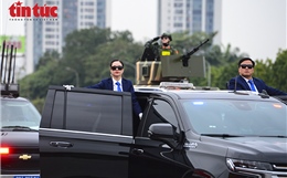 Lực lượng công an diễn tập phương án bảo vệ Đại hội XIV của Đảng tại Hà Nội