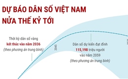 Dự báo dân số Việt Nam nửa thế kỷ tới