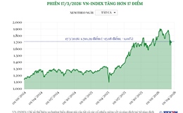 Phiên 17/3/2026: VN-Index tăng hơn 17 điểm