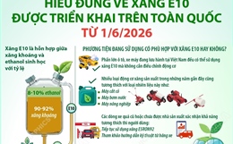 Hiểu đúng về xăng E10 được triển khai trên toàn quốc từ ngày 1/6/2026