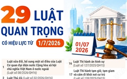 29 luật quan trọng có hiệu lực từ ngày 1/7/2026