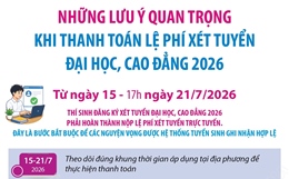 Những lưu ý quan trọng khi thanh toán lệ phí xét tuyển đại học, cao đẳng năm 2026