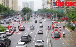 Phân làn cứng trên đường Võ Chí Công: Nhiều ô tô vi phạm sẽ bị phạt nguội
