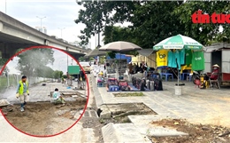 Hà Nội cải tạo vỉa hè: Vừa lát đá xong đã bị hàng quán lấn chiếm