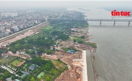Toàn cảnh dự án công viên Phú Thượng thuộc trục cảnh quan sông Hồng