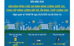 Đến năm 2030: Bảo đảm vững chắc an ninh năng lượng quốc gia, cung cấp năng lượng đầy đủ, ổn định, chất lượng cao