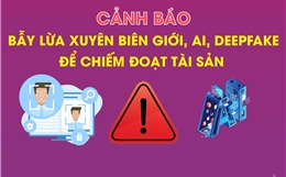 Cảnh báo bẫy lừa xuyên biên giới, AI, deepfake để chiếm đoạt tài sản