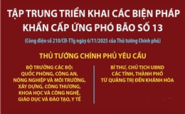 Tập trung triển khai các biện pháp khẩn cấp ứng phó bão số 13 (Kalmaegi)