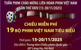 19 bộ phim được chiếu miễn phí chào mừng Liên hoan Phim Việt Nam lần thứ XXIV
