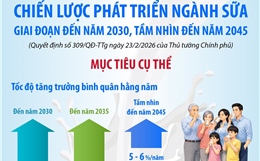 Chiến lược phát triển ngành sữa giai đoạn đến năm 2030, tầm nhìn đến năm 2045