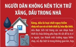 Người dân không nên tích trữ xăng, dầu trong nhà