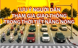 Lưu ý người dân tham gia giao thông trong thời tiết nắng nóng