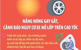 Nắng nóng gay gắt, cảnh báo nguy cơ xe nổ lốp trên cao tốc