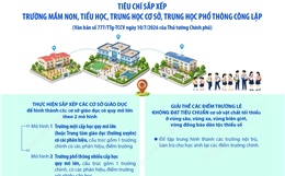 Tiêu chí sắp xếp trường mầm non, tiểu học, trung học cơ sở, trung học phổ thông công lập
