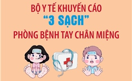 Bộ Y tế khuyến cáo '3 sạch' phòng bệnh tay chân miệng