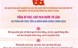 Tổng Bí thư, Chủ tịch nước Tô Lâm: Coi phản hồi thực tiễn là kênh kiểm chứng chính sách