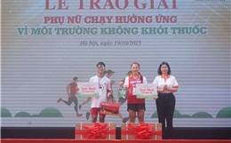 Lần đầu tiên tổ chức giải chạy ‘Phụ nữ chạy hưởng ứng Vì môi trường không khói thuốc’