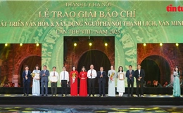 Trao giải báo chí về phát triển văn hóa và xây dựng người Hà Nội thanh lịch, văn minh