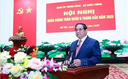 Thủ tướng dự Hội nghị Quân chính toàn quân 6 tháng đầu năm 2025
