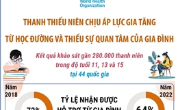 WHO: Thanh thiếu niên chịu áp lực gia tăng từ học đường và thiếu sự quan tâm của gia đình