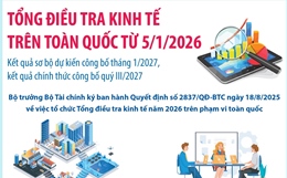 Tổng điều tra kinh tế trên toàn quốc từ 5/1/2026