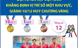 Đội tuyển Vật Việt Nam khẳng định vị trí số một khu vực, giành 10/12 Huy chương Vàng