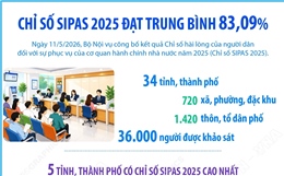 Chỉ số SIPAS 2025 đạt trung bình 83,09%