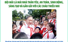 Đội mãi là mái nhà thân yêu, an toàn, sinh động, sáng tạo và gần gũi với các cháu thiếu nhi