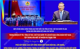 Tổng Bí thư, Chủ tịch nước Tô Lâm đề nghị Công đoàn Việt Nam tập trung vào 6 nhiệm vụ trọng tâm trong nhiệm kỳ tới