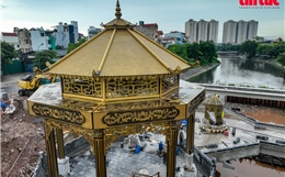 Ảnh 360 độ: Đài quan sát hình bát giác trên đập dâng sông Tô Lịch