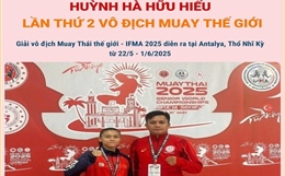 Huỳnh Hà Hữu Hiếu lần thứ 2 vô địch Muay thế giới