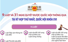 Thông tin về 9 luật và 31 nghị quyết được Quốc hội thông qua tại Kỳ họp thứ nhất, Quốc hội khóa XVI